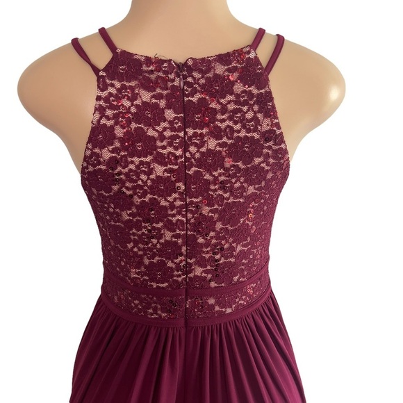 3/$30 🍂 R&M Richards Burgundy Midi Dress - Picture 8 of 9